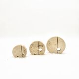 Family of 3 elephants in travertine by Fratelli Mannelli