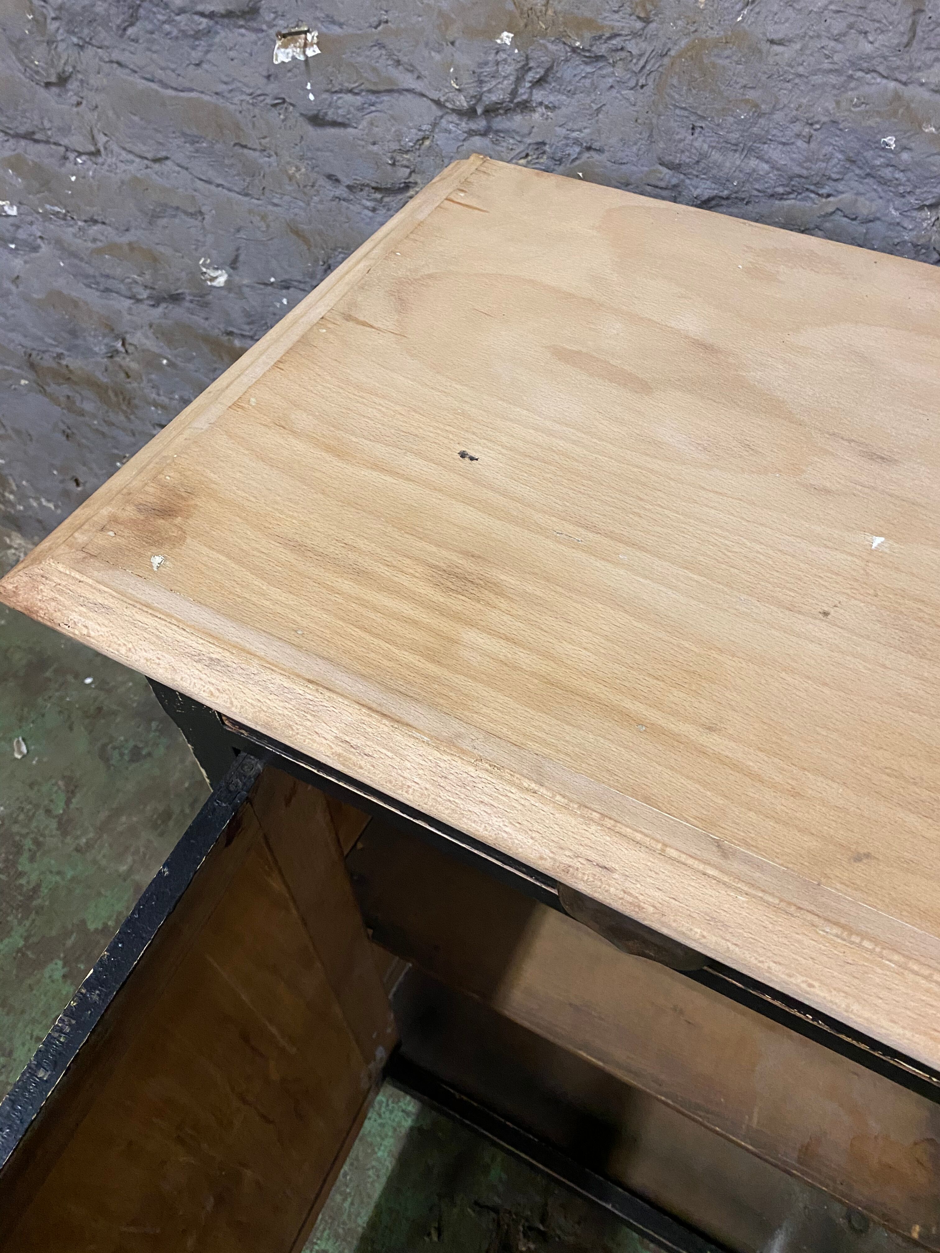 Vintage Parisian black patinated buffet