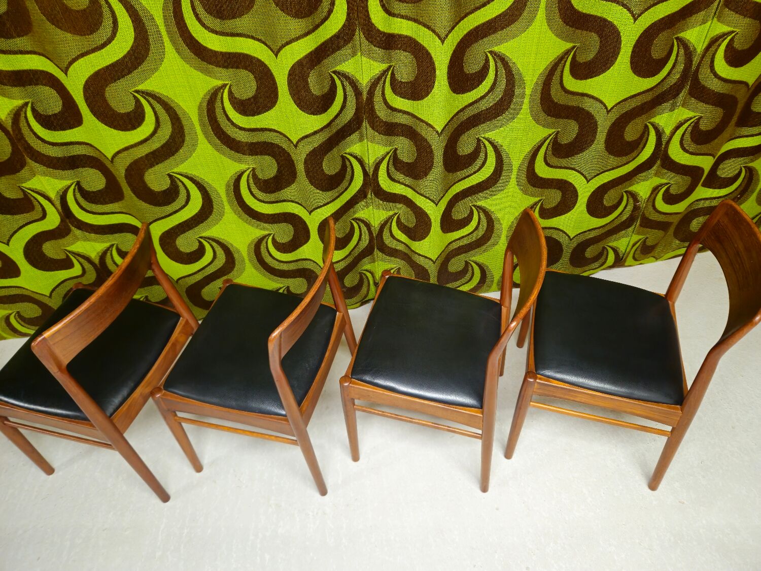 4 Teak Chairs HENNING KJAERNULF 1960"