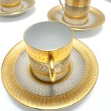 Set of Eleven Porcelain and Pure Gold Coffee Cups by Hutschenreuther, Germa