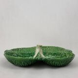 Ceramic dish with cabbage leaf compartments
