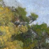 HST painting "Landscape of undergrowth" signed Léon PELLENC (1819-1894)