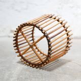 Vintage rattan planter