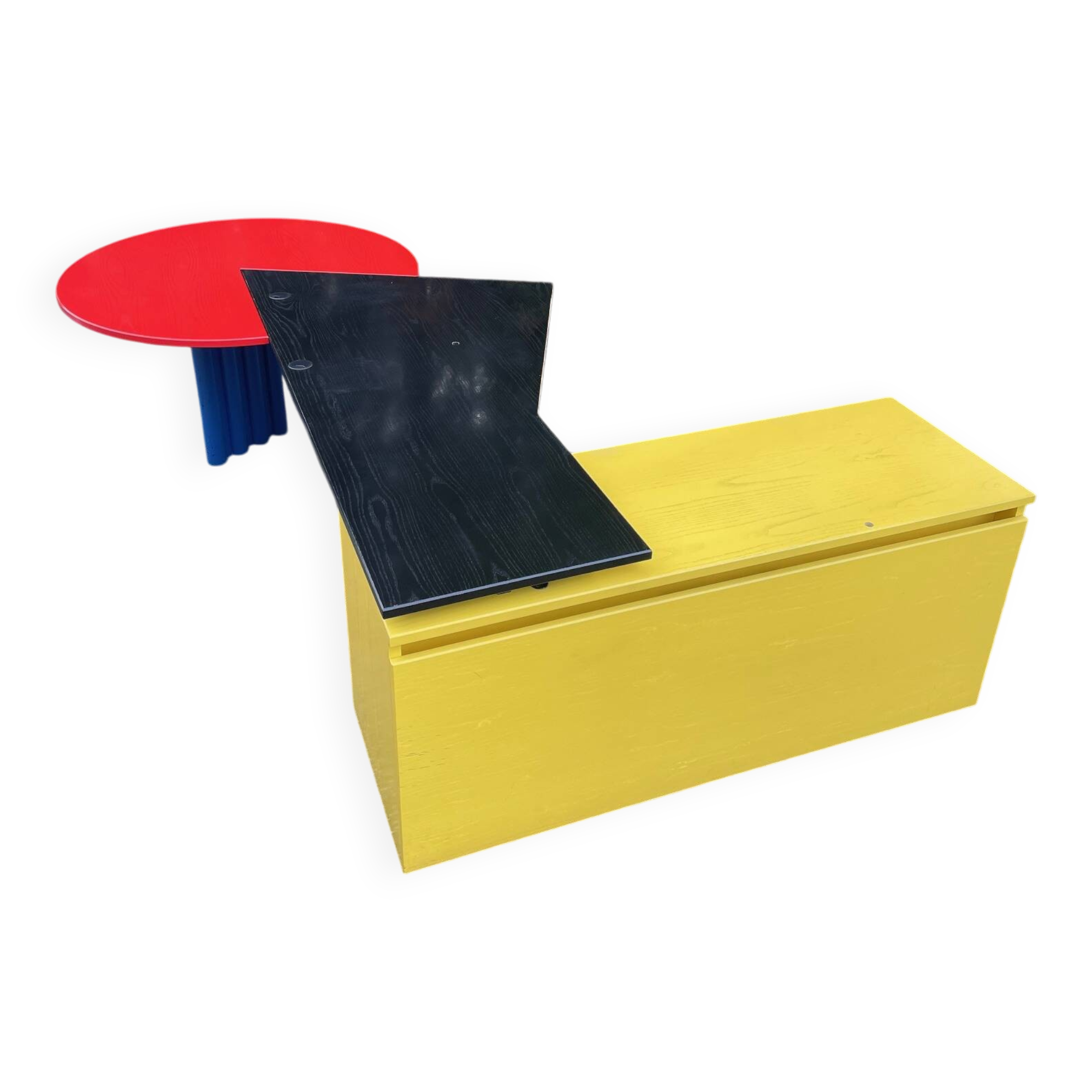 De Stijl-Inspired Desk by Peter Maly for Interlübke – Duo Series, 1980s