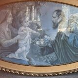 Art Nouveau artist, Holy Family, print, framed