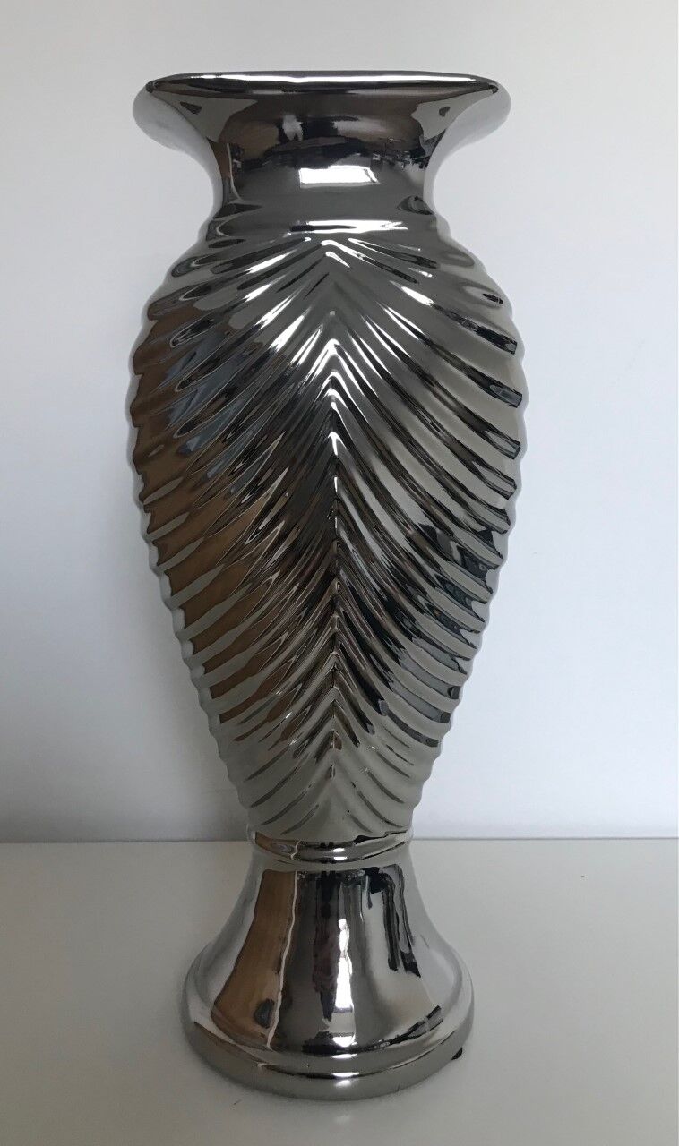 High Art Deco style metallic vase