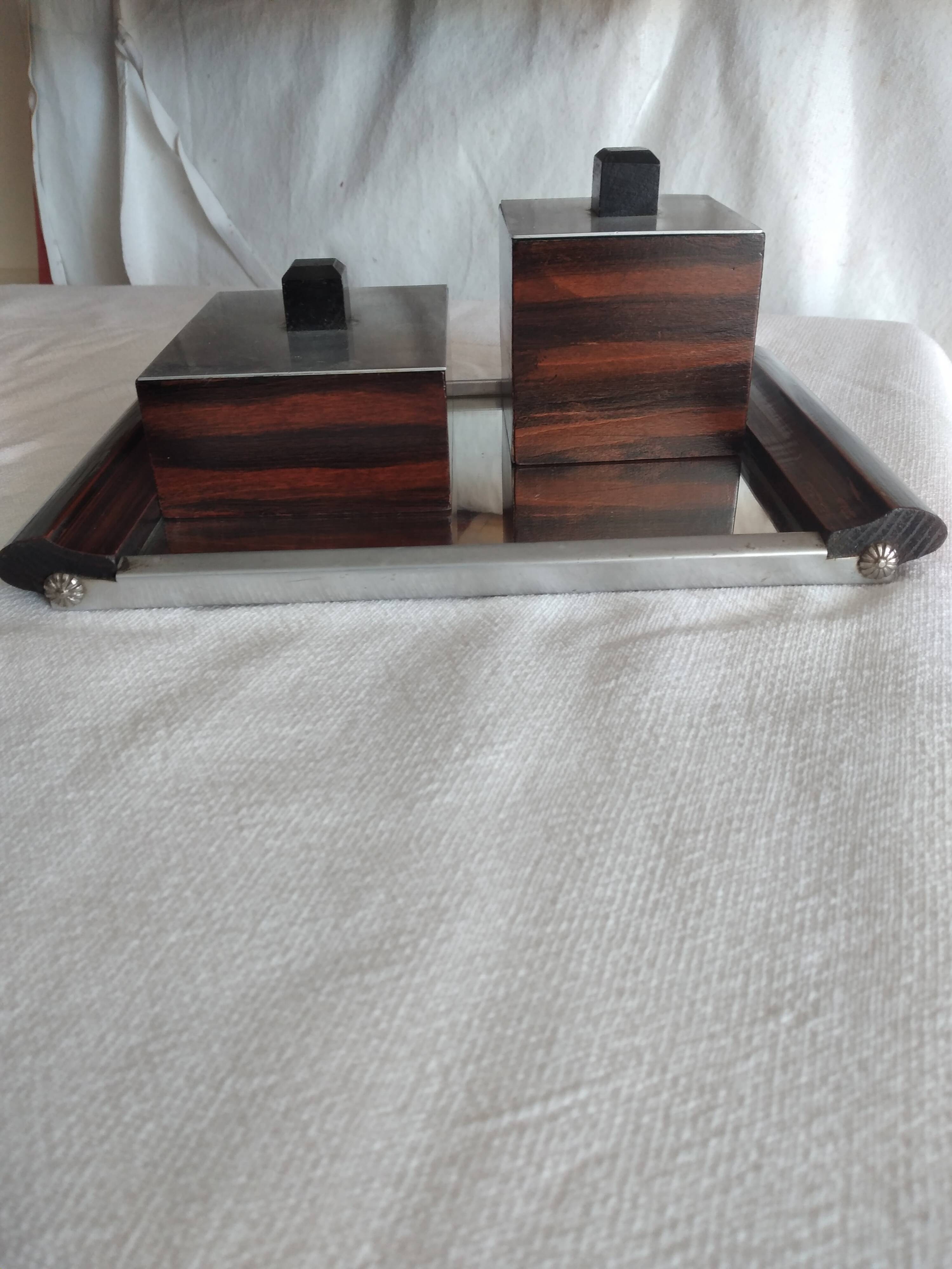 Rosewood desk set