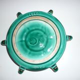Vallauris green and gold boat wheel ashtray