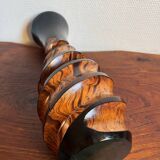 Vase sculpté manguier bois
