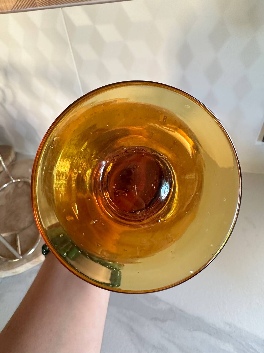 Biot carafe vintage bubbled glass