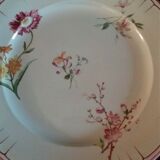 Flat earthenware plate by choisy le roi for au vase étrusque paris