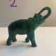 Pair of marbled faience elephants from Saint Clément