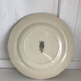 Set of 11 Digoin flat plates, blue rose patterns