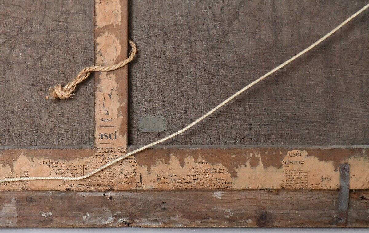 Oil on canvas House by the river