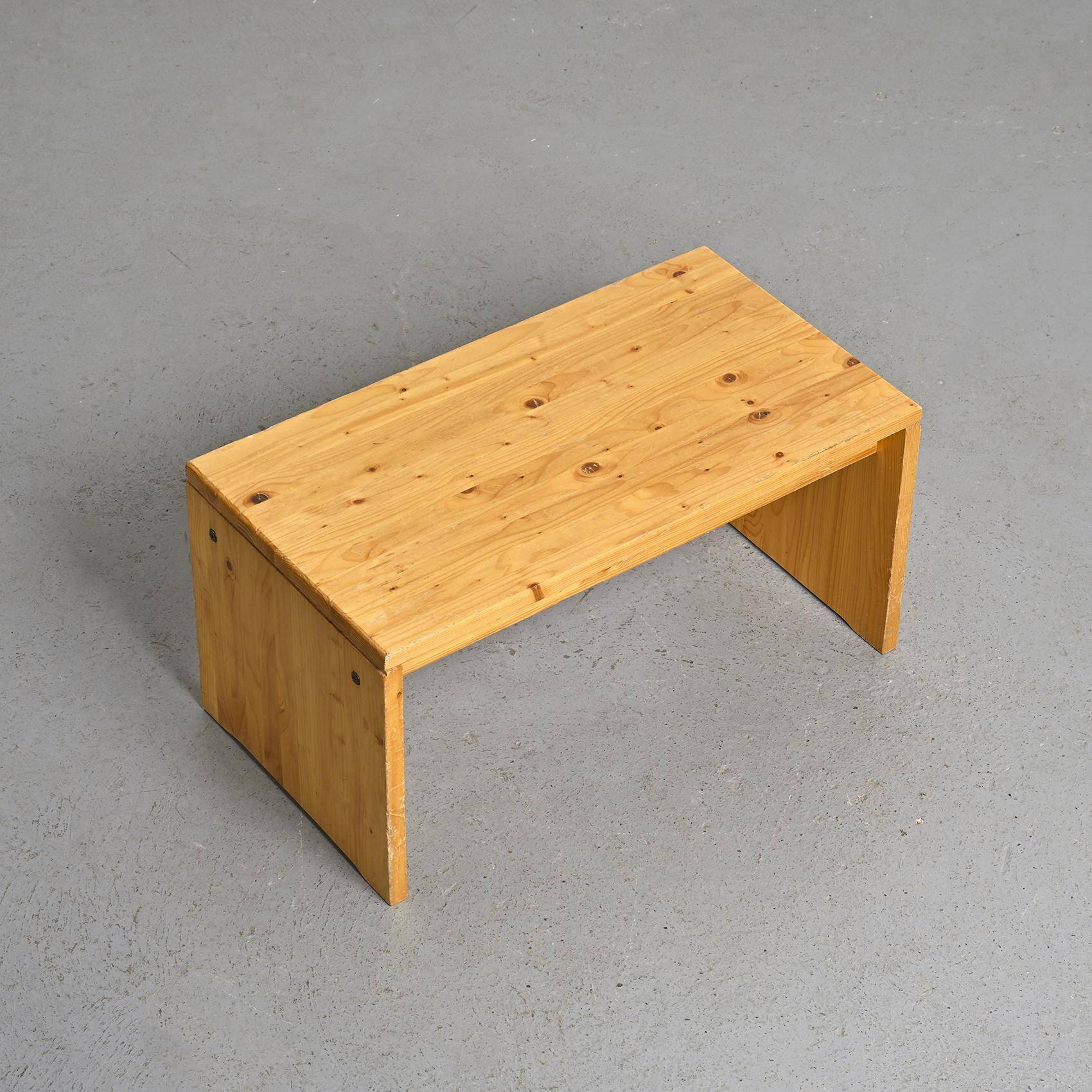 Solid pine bench, Les Arcs 1600, France