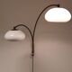 Space Age mushroom doublet arc wall lamp with , Dijkstra 1970s