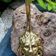 2 lion coat hooks in solid brass Art Nouveau