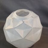 Old art Deco glass ball hanging lamp frosted diameter 28cm