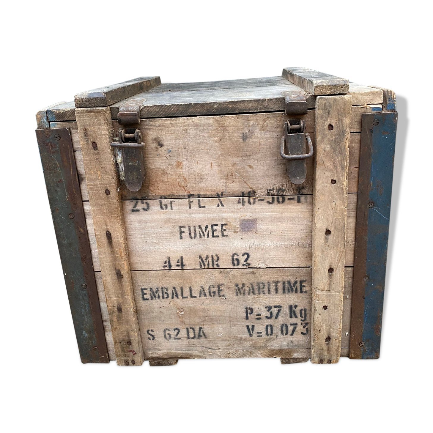 Ancient timber maritime military crate
