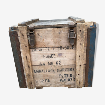 Ancient timber maritime military crate