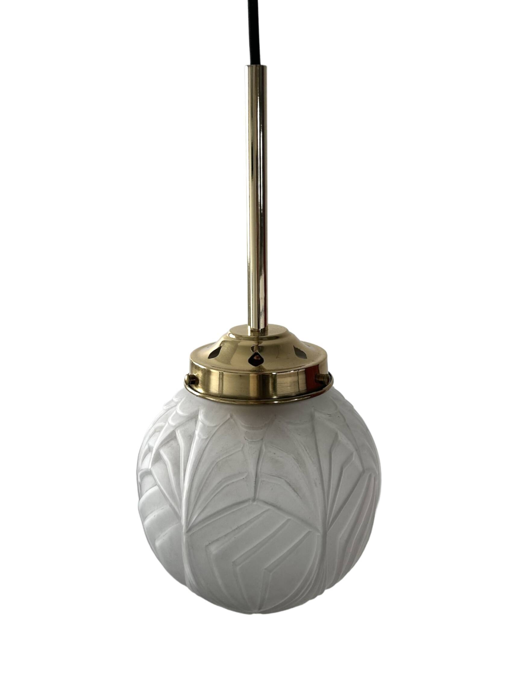 Art Deco globe pendant light