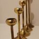 Set of 5 brass candlesticks from the 70s