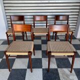 Set of 5 chairs from the 50s designed by Georg Leowald