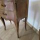 Pair of 2 Louis XV bedside tables - marquetry - 2 drawers - pink marble
