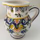Vintage pitcher Desvres décor Rouen handmade signed