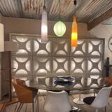 Decorative light panels. Oyster light by Rolf Krüger, 1960s, Set of 15