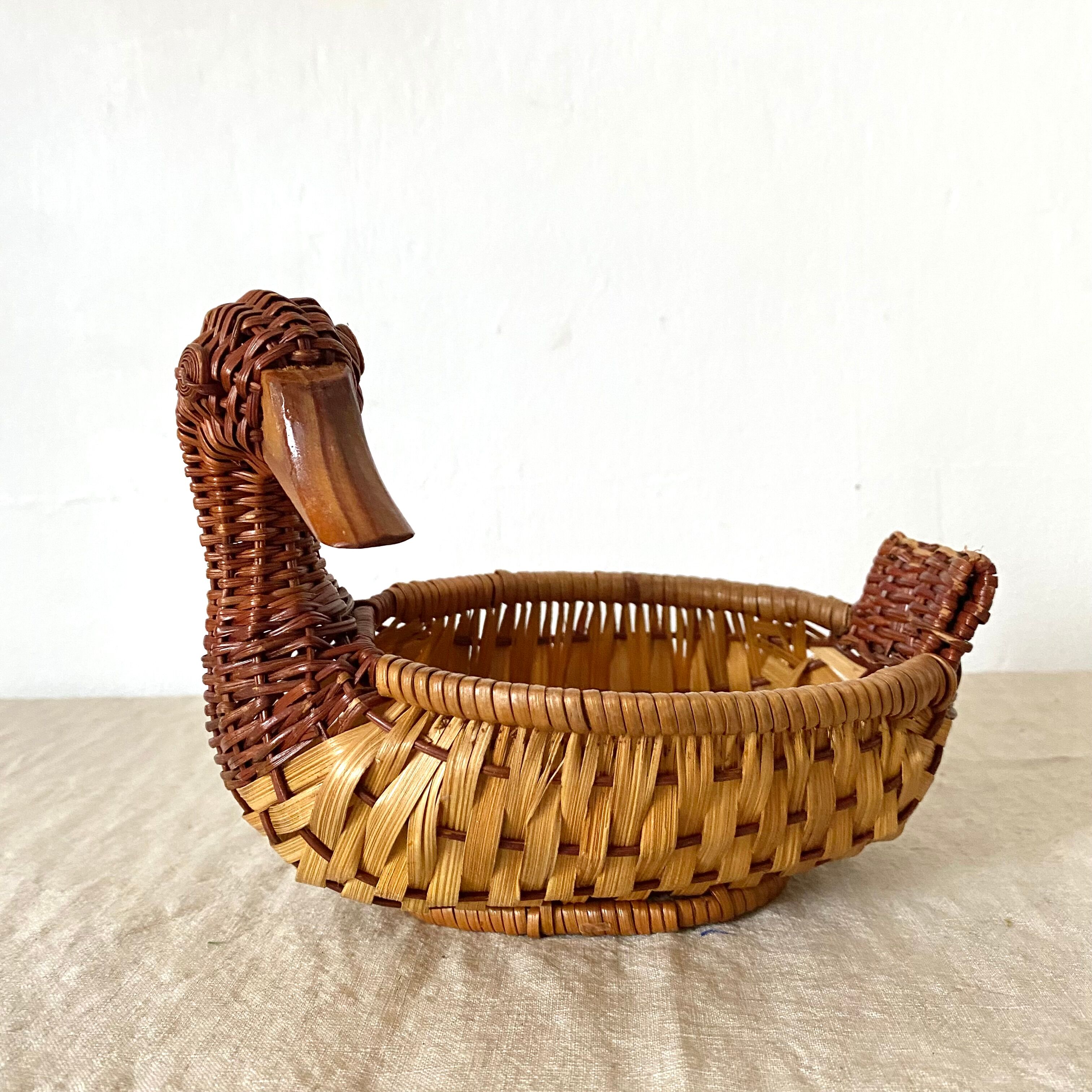 Duck woven wicker baskets