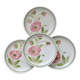 Set of 4 Moulin des Loups dinner plates, 1980, vintage French