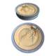 7 iridescent plates with bird decoration