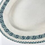 Large oval dish "Rachel" Moulins des loups & Hamage, iron earth, 20th century