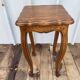 Antique louis xv style solid oak side table with curved legs vintage