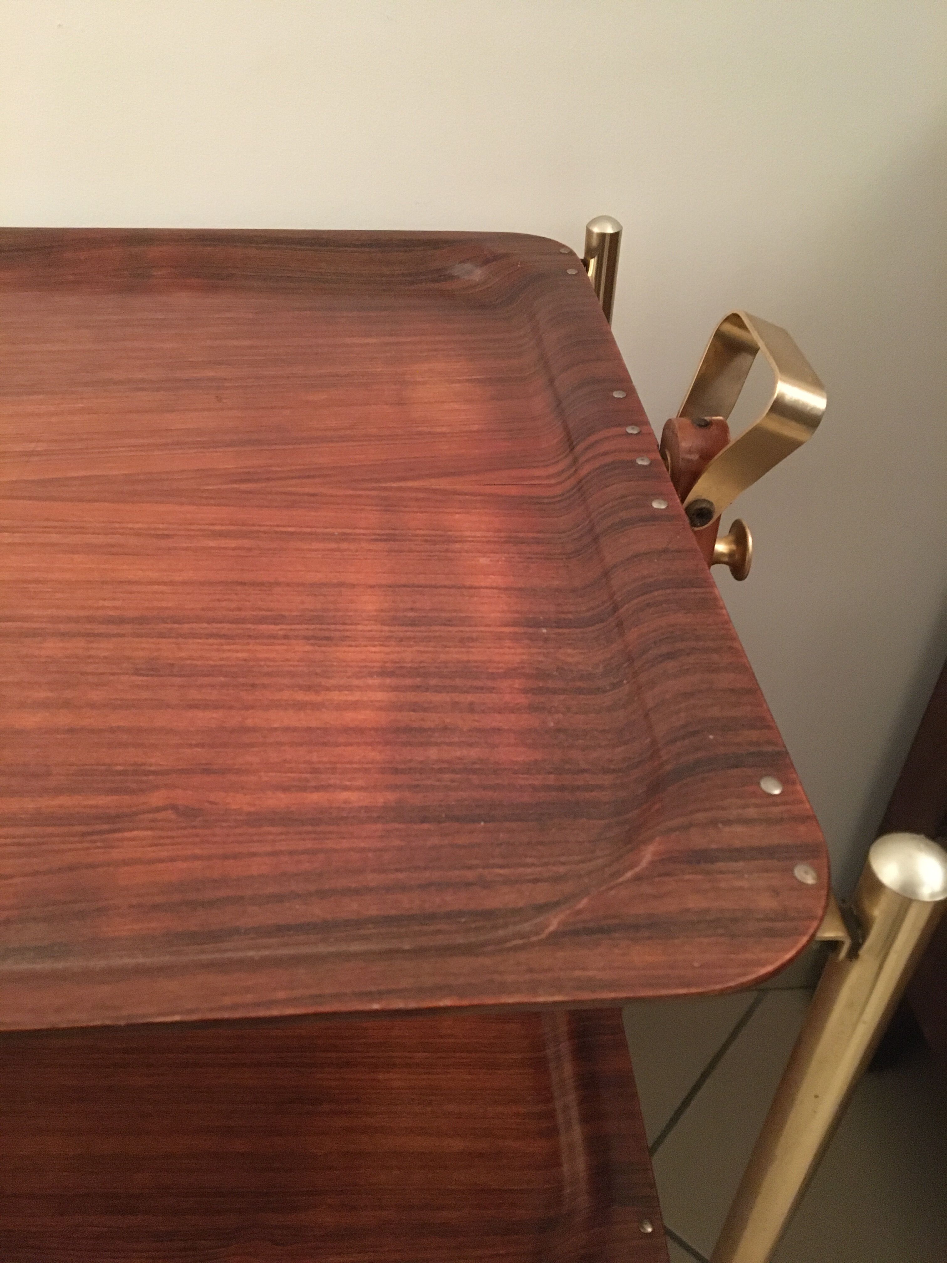 Vintage folding and rolling table