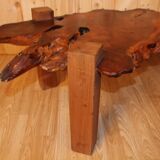 Coffee table brutalist tree trunk