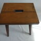 Massive wooden handle stool