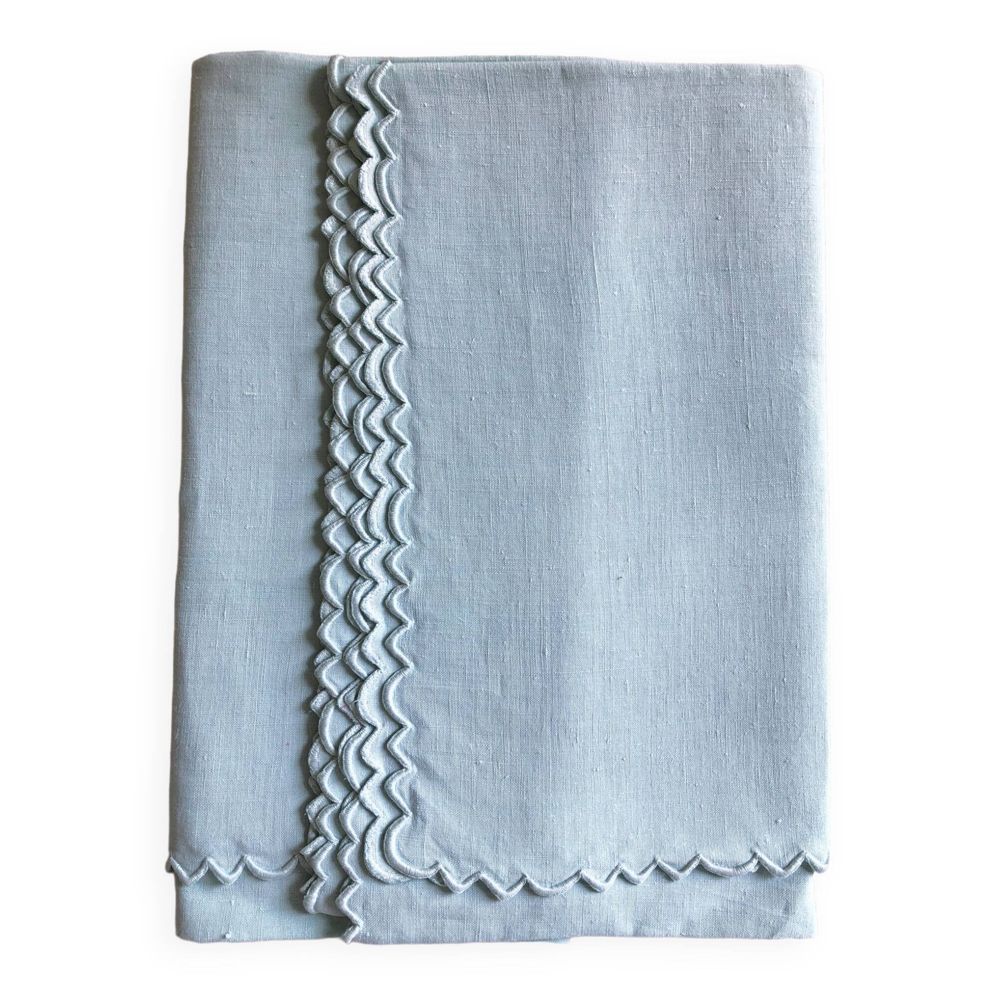 Tea cloth in pure linen aqua