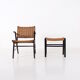 Fauteuil et son ottoman en corde tressée