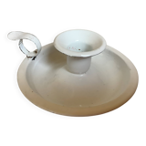 Cave rat candle holder in enamelled sheet metal