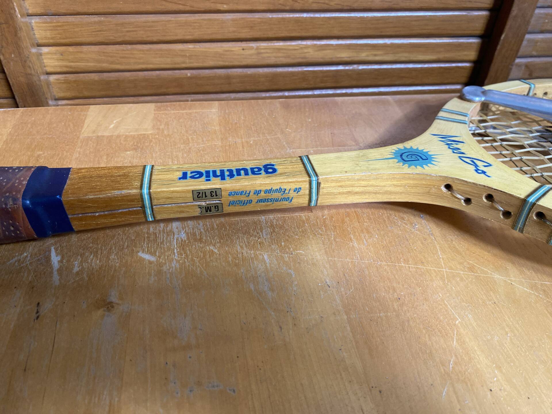 Vintage Tennis Racket GAUTHIER Miss Go Wood + Cover + Zephyr Vinta