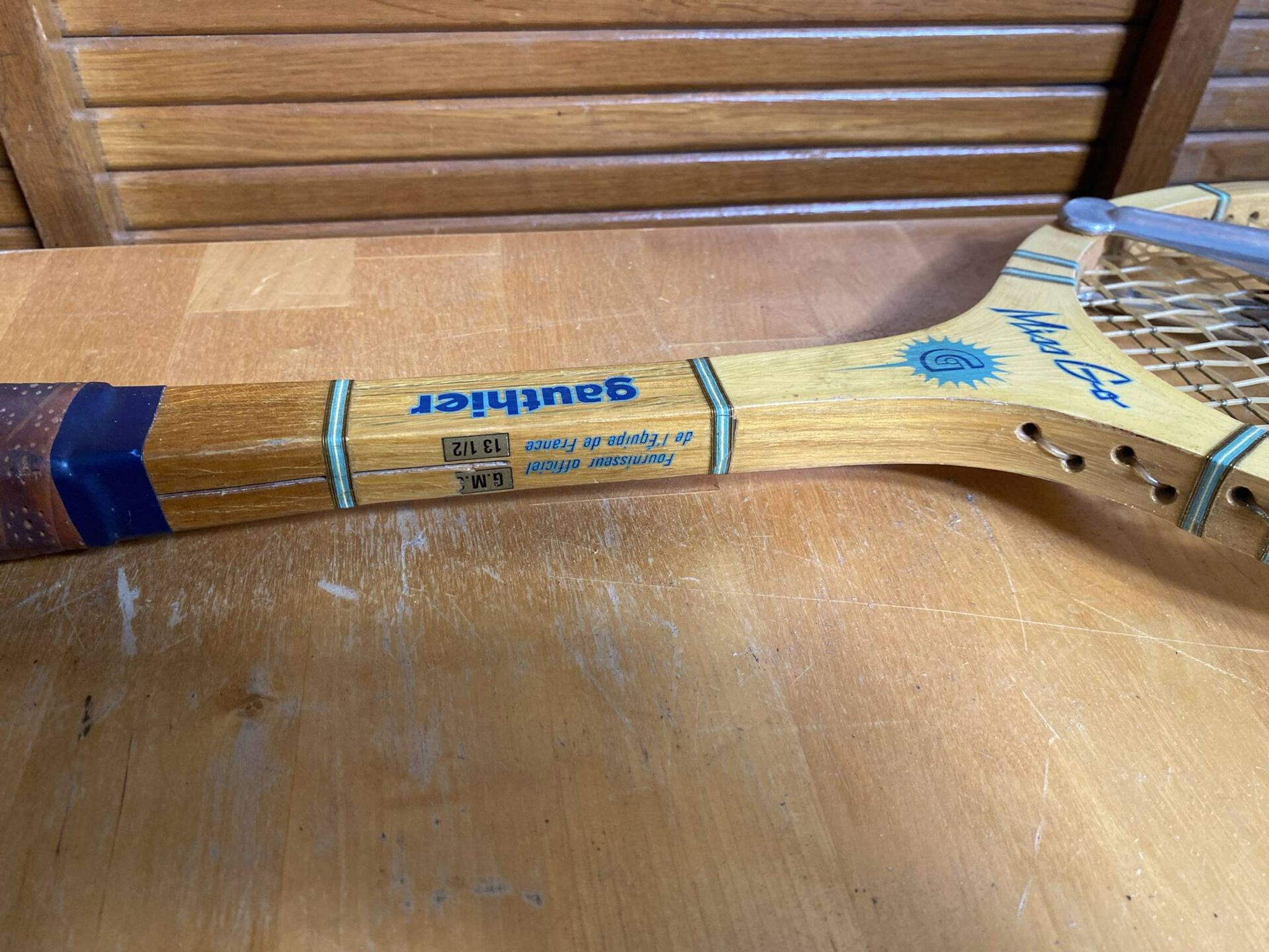 Vintage Tennis Racket GAUTHIER Miss Go Wood + Cover + Zephyr Vinta