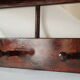 Vintage dark wood wall coat rack