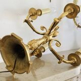 Pair of gilt bronze table lamps from the mid-20th century