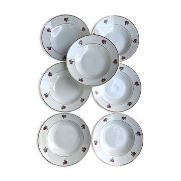 Antique earthenware soup plates