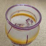 PAIR OF GLASS PASTE VASES