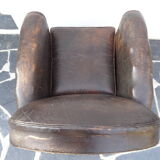 30s leather club armchair