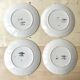 Set of 4 fox trott sarreguemines art deco dessert plates 1930