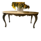 Vintage marble and brass coffee table